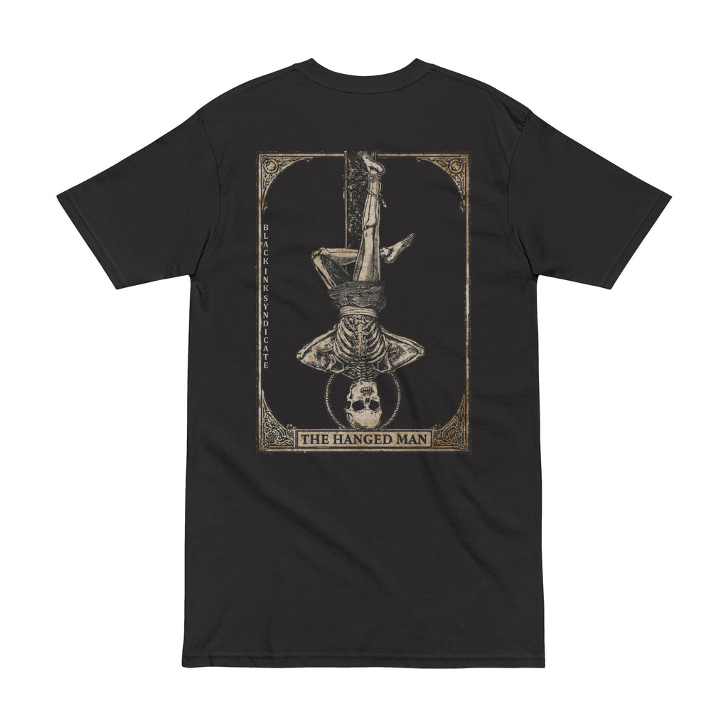 The Hanged Man Tarot Tee — Gothic Tarot Skull Graphic Shirt