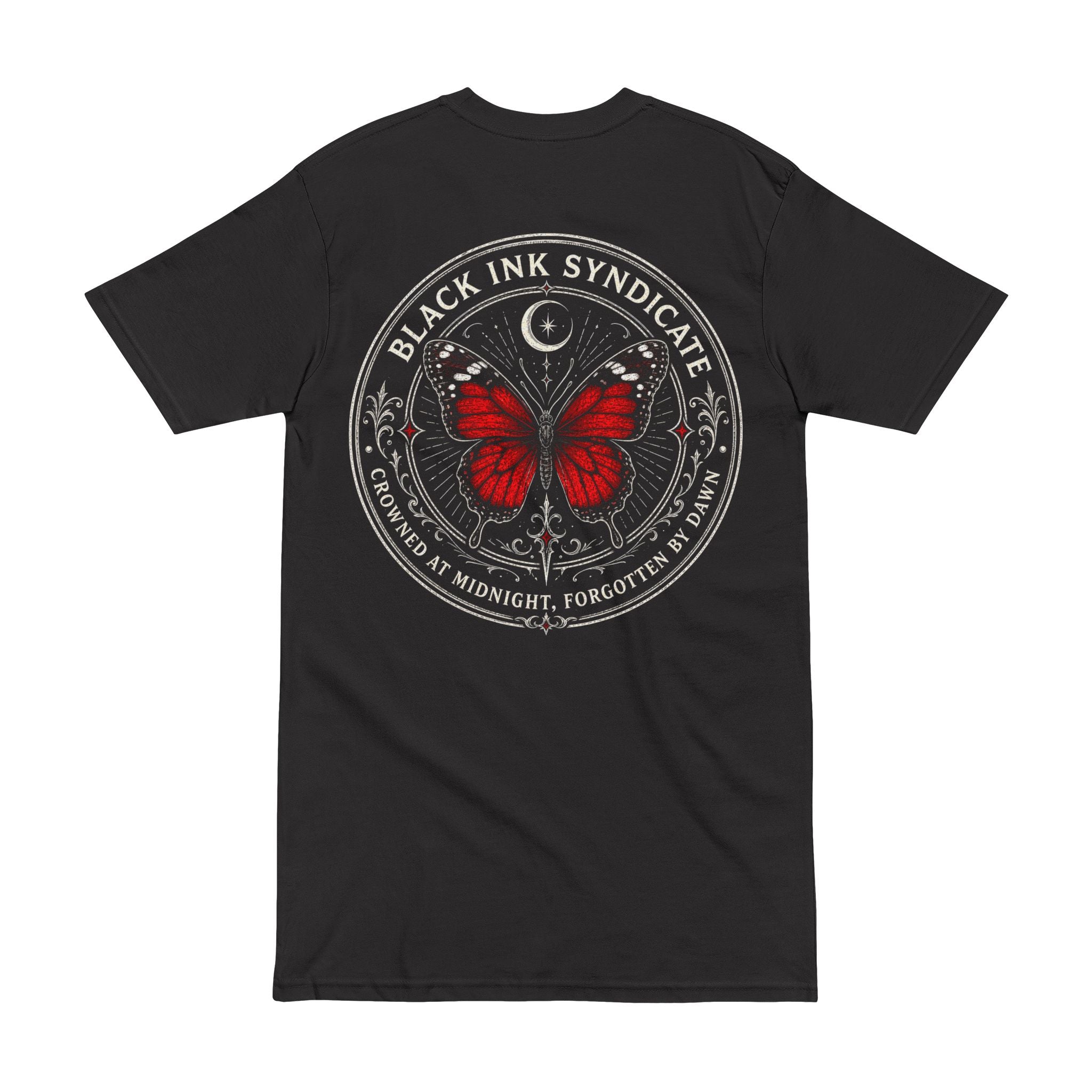 Crowned at Midnight, Forgotten by Dawn - Pattaya Edition - Red Butterfly Graphic Men’s T-Shirt